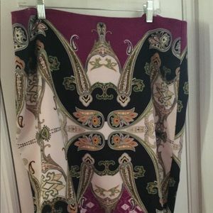 Paisley skirt (purple, white, blk, yellow, green)